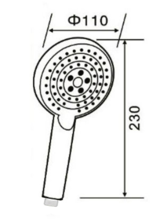 Душевая лейка Orange O-Shower S02HS  3 режима, хром